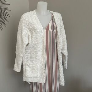 Cozy White Textured Women's Sweater